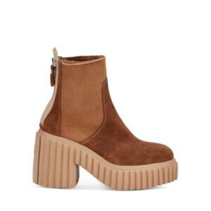 AGL Tan Suede Leather Ankle Boots With Sherpa Interior size 37